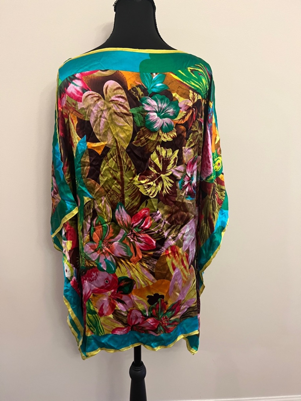 Cache Multi-Color Tropical Floral Off-Shoulder Tunic - Picture 4 of 5